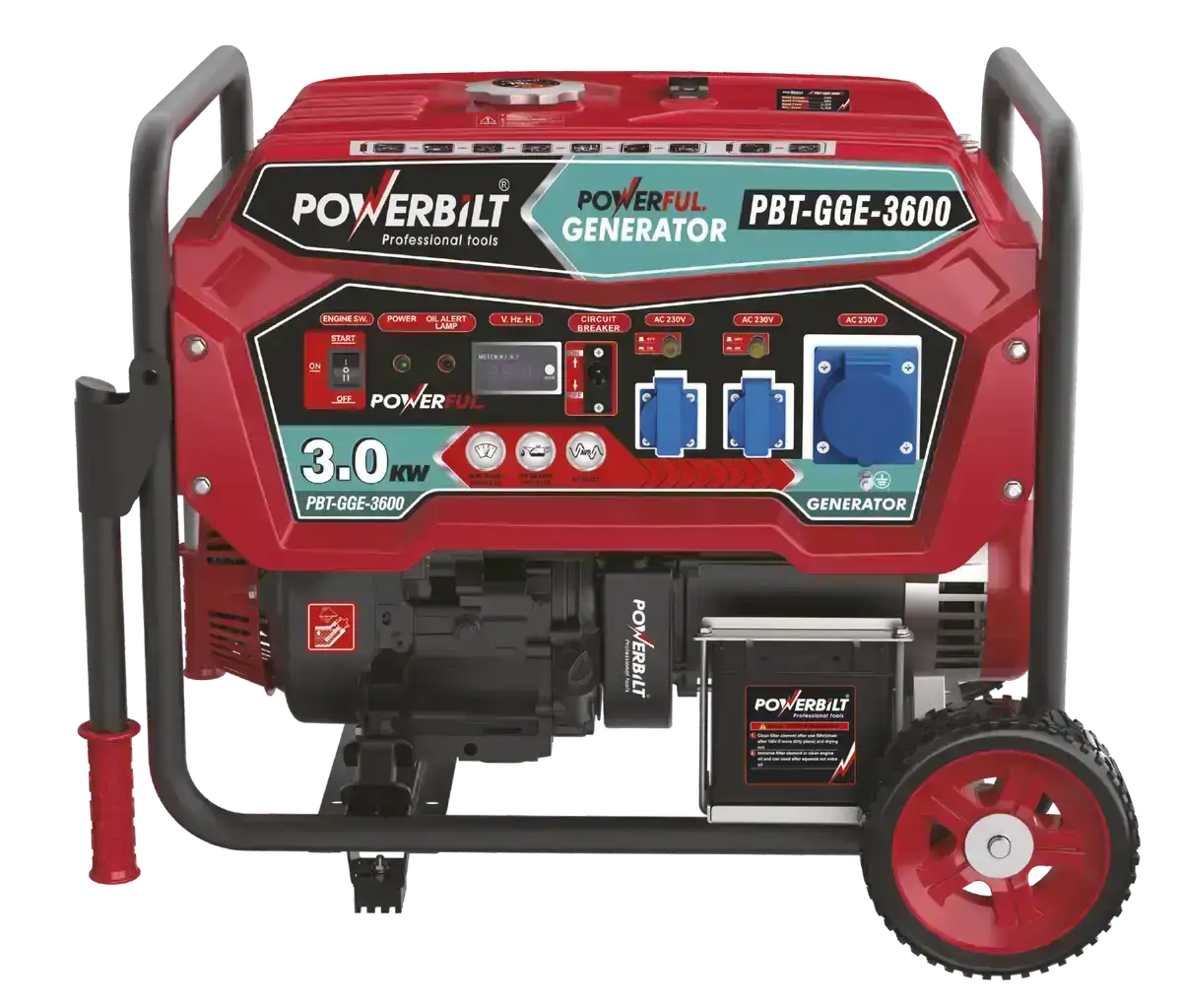 Powerbilt 3.0KW Portable Petrol Generator | PBT-GGE-3600